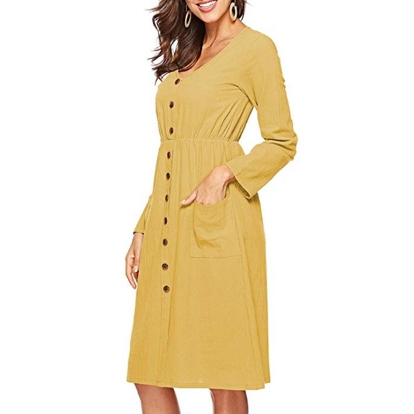 Midi Dress with Pockets - Picture 2 of 3